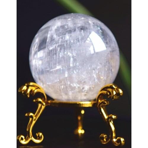 4-5cm Natural crystal ball white transparent calcite ball energy stone home feng shui decoration drop-shipping