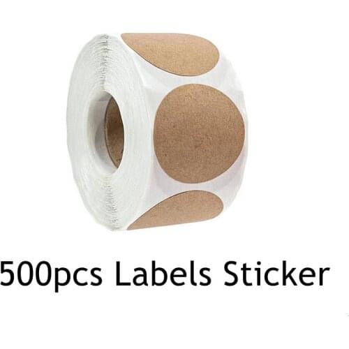 500Pcs Seal Labels Sticker Kraft Paper Sticker Letter DIY Cake Baking Cookies Gift Box Custom Labels Sticker Stationery Supply
