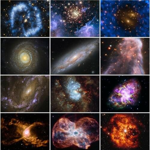 AZQSD Diamond Painting Universe Space Planet Cross Stitch Full Square Diamond Embroidery Landscape Mosaic Rhinestones Home Decor