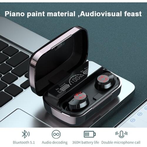 Bluetooth 5.1 Wireless Earphones Sport Running Headphone Touch Control with Dual Mic for Smart Phone Xiaomi Samsung Huawei Lotus