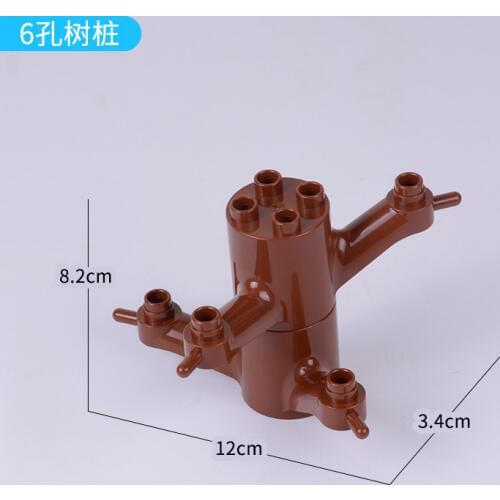 Locking Big Size DIY Accessories 2Pcs/set Tree Stump Single Sale Building Blocks Toys for Children Compatible Parts Educational