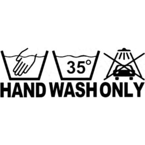 Black/Sliver Car Sticker Vinyl Hand Wash Only Funny Stickers and Decals Sticker On Car Styling C279