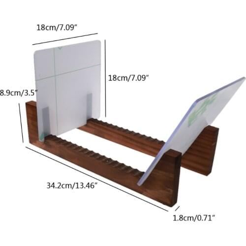 Wood Vinyl Record Storage Holder Stacks up to 50 Albums Wood Stand with Clear Acrylic Ends Modern Portable Record Racks