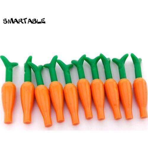 Smartable MOC Technic Carrot Fruits Food Building Block Parts Creative Toys For Kids Compatible 33183+33172 100pcs/lot