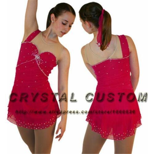 Ice Figure Skating Dress For Kids Fashion New Brand Competition Figure Skating Dresses Crystal Custom DR3604