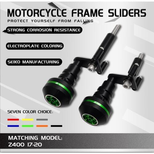 For NINJA400 NINJA 400 Z400 2017 2018 2019 2020 Motorcycle Falling Protection Frame Slider Fairing Guard Anti Crash Pad Protecto