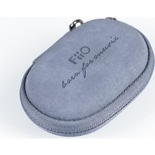 FiiO HB2 Portable earphone storage bag Arctic Velvet Leather Quality zipper Anti-Pressure Boxs for Earphone