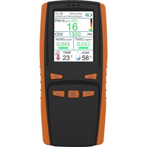 CO2 gas analyser multifunction Air quality monitors measure PM2.5 HCHO TVOC
