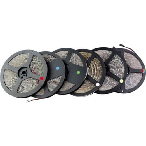 5M/Roll RGB Warm Cool White Red Green Blue Yellow Flexible 2835 Waterproof LED Strip Lighs 300LEDs 60LEDs/M bande LED diode tape