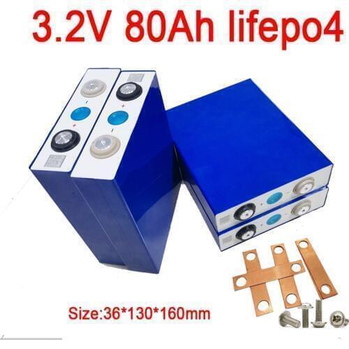 GTK 20PCS 3.2v 80Ah lifepo4 battery Lithium iron phosphate for DIY 24v 72v solar power backup golf cart EV inverter vehicle