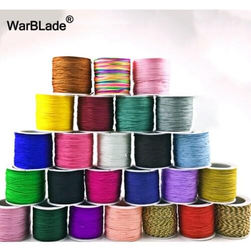 WBL 100M/Spool Cotton Cord 0.8mm 1mm 1.5mm 2mm Nylon Cord Thread Chinese Knot String DIY Beading Braided Bracelet Jewelry Making