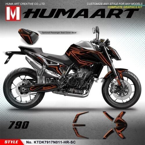 HUMAART Adhesives Graphics Racing Sticker Custom Décor Kit for 890 R 2020 2021