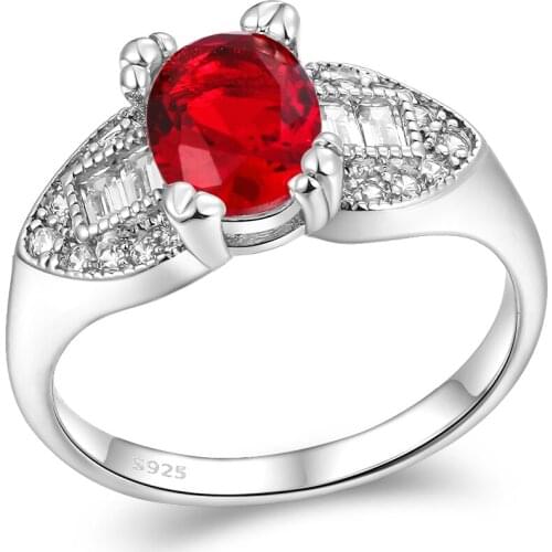 6x8MM Oval Gemstone Rings AAA Zircon Shine CZ For Women Tiny 925 Sterling Silver Ring Party Engagement Anniversary Gifts