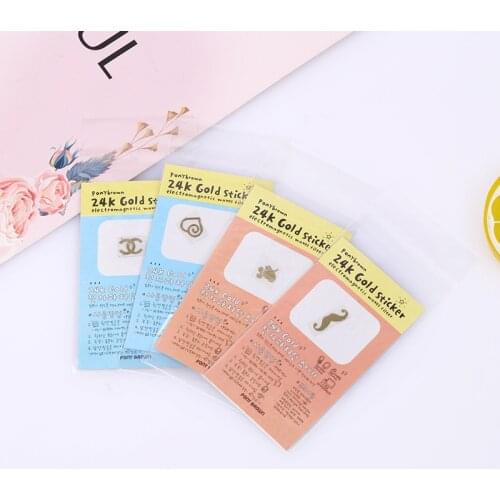 3Pcs For Apple Iphone 12 11 Pro Max XS XR X 8 7 6S 5S Plus 3D Cartoon Phone Anti Radiation Stickers 24k Gold Plating Pop Style