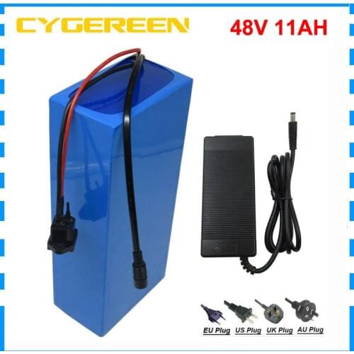 500W 700W 48 V ebike e scooter Lithium ion battery 48V 11AH Electric bike battery 9AH with 15A BMS 2A Charger Free customs duty