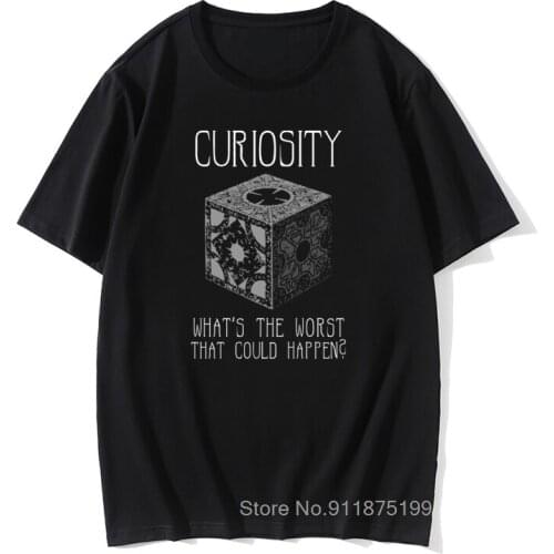Mens Curiosity Killed Hellraiser Puzzle Box Men Tee Shirts 100% Cotton Tshirts Great Discount T Shirts