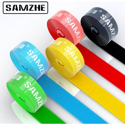 SAMZHE Nylon Cable Ties Winder Ethernet Earphone Mouse Cellphone Cable Cord Ties Reusable Fastening Wire Organizer Ties