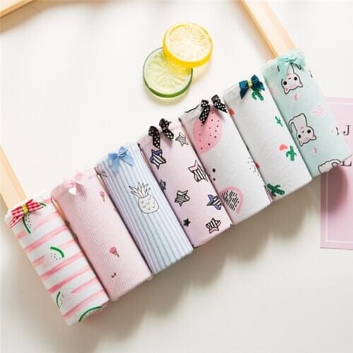 New Arrived 3Pcs/Lot Girl Panties Underwear Lace Briefs Cotton Lingerie Soft Comfortable Bowknot Cartoon Panty Wholesale T858-3