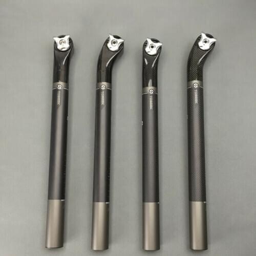 TOSEEK Carbon Fiber bike Seatpost MTB cycle Road Bicycle Tube 400MM 27.2/30.8/31.6 Setback 5 20