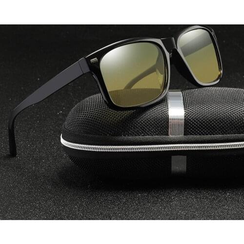 Polarized Day Night Vision TAC Sunglasses Polaroid Men Women Goggles Square sun Glasses UV400 Driver Night Driving Sun Glasses