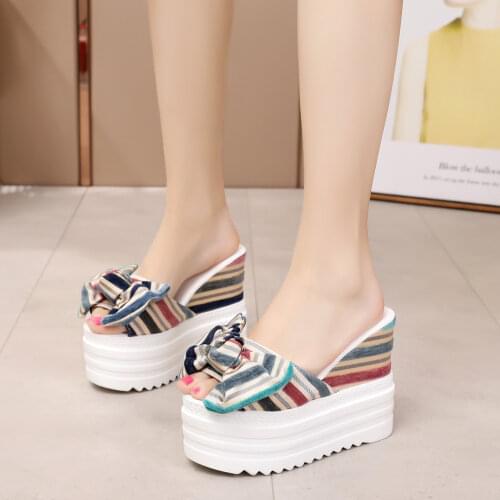 2019 Women Sandals Summer 13CM Platform Sandals High Heels Sandal Shoes Women Ladies Sandal Heels Wedge sandalia plataforma