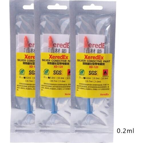 3pcs 0.2ml Silver Conductive Glue Wire Electrically Paste Adhesive PCB Repair Paint 203C