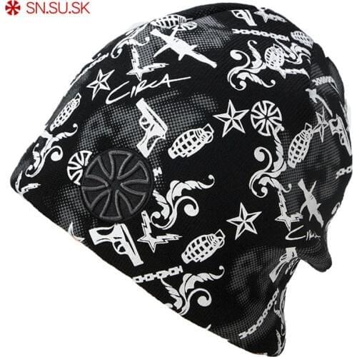 SN.SU.SK Anti Terrorism Camo Winter Hats For Men & Women Knitted Beanies Caps Polar Fleece Warm Hip Hop Ski Skull Beanie