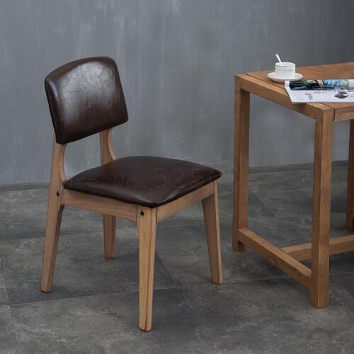 Special offer solid wood black simple backrest hotel dining chair home furniture restaurant coffee chair
