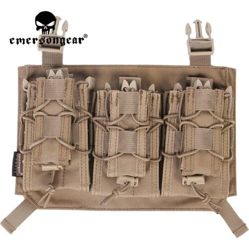 Emersongear Gun Pistol M4 Mag Pouch Magazine Storage Bag Fast Clip Panel APC Combat Vest Tactical Airsoft Paintball CS Game Gear