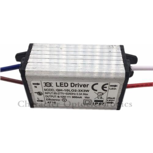 5pcs Waterproof Power Supply AC 110 220V LED Driver 2-3x3W 10W 900mA for 10w High power led chip light