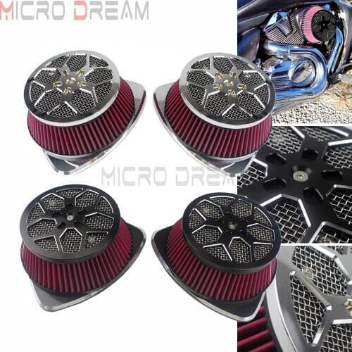 For Suzuki Boulevard M109R BOSS XXX Dual Air Cleaner Intake Filter Big Sucker High Flow Air Kit VZR1800 VLR1800 Air Filter 06-19