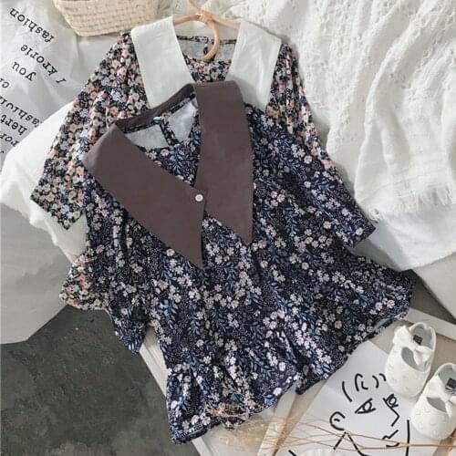 2PCS/Set Girls Dresses + Bow Cotton Comfortable Childrens Dress Korean Flora Elegant Vintage Birthday Party Costume 2021 New