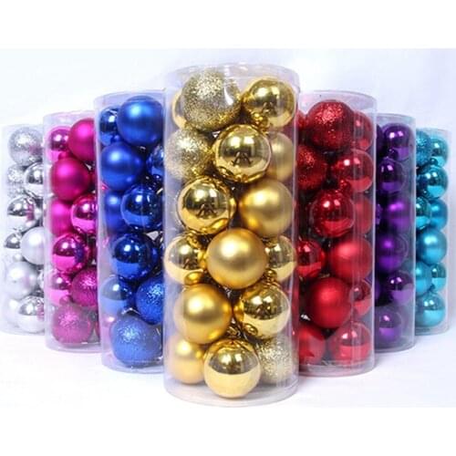 24Pcs 3cm Christmas Balls Christmas Tree Hanging Pendant Xmas Tree Ornament Ball for Home 2022 New Year Navidad Noel Gift Party
