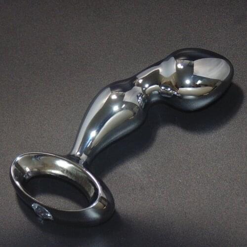 Stainless Steel Anal Plug Metal Prostate Massage Wand Butt Plug Sex Toys