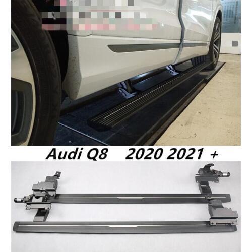 Electric Motor Automatic Switch Closed Running Boards For Audi Q8 2020 2021 +++ Side Step Bar Pedals Nerf Bars