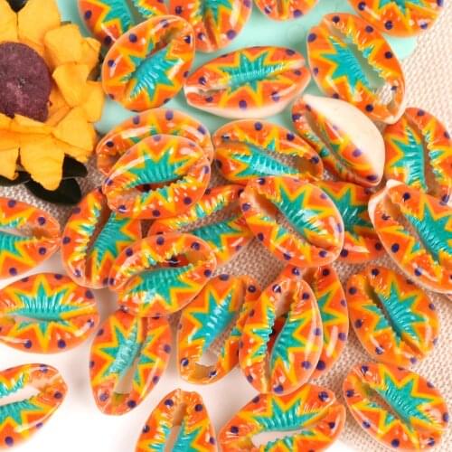 10 Pcs Natural Blue Octagonal Hear Shell Beads For Jewelry Making 10-20mm Oval Shape Beads Diy Charm Necklace Bracelet Accessory