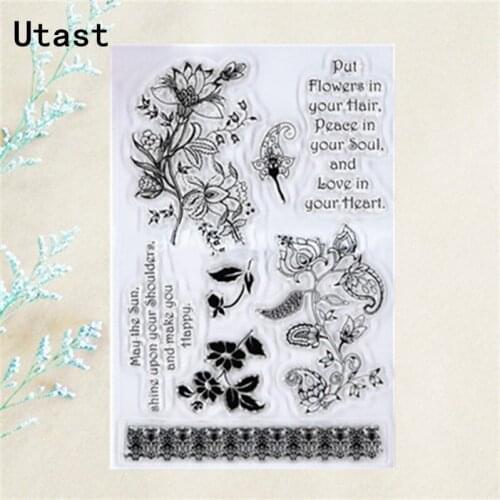 Flower Sunshine Plants Clear Silicone Stamps /Transparent Rubber Stamp for DIY Scrapbooking /Photo Album Decorative Craft Making