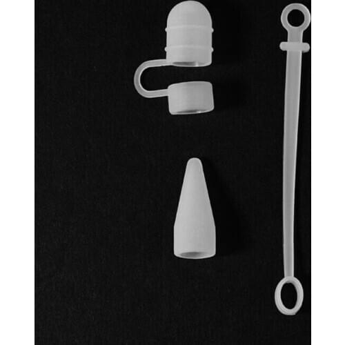 For Apple iPad Pro Pencil Cap Holder Nib Cover Lightning Charge Cable Tether Kit