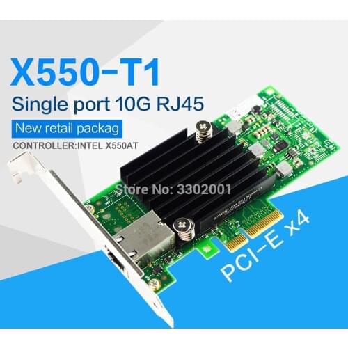FANMI PCI-E X4 X550-T1 10G Ethernet Server Adapter Single Port RJ45 Converged Network Adapter X550T1BLK