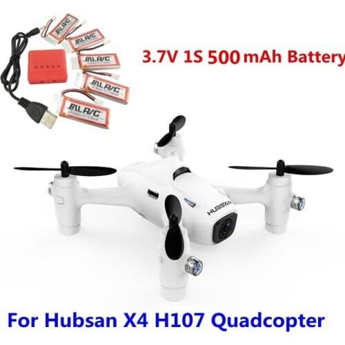 Hubsan X4 H107C Lipo Battery 5Pcs 3.7V 500mAh And 5 In 1 Red USB Balance Charger For H107D H107P SYMA X11C X5C Helicopter Parts