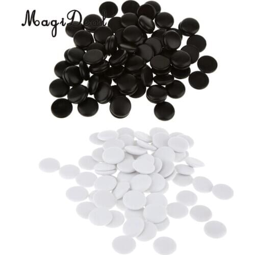 MagiDeal Go Game Black White Plastic Pieces Full Size Standard Set Educational Game for Funny Family Party Chess Game Kids Gift
