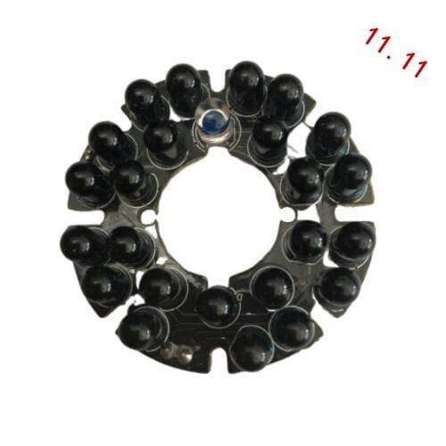 Infrared IR Led Board For CCTV Camera 24 LEDS 5mm 90 Degree Bulb weak infrared light