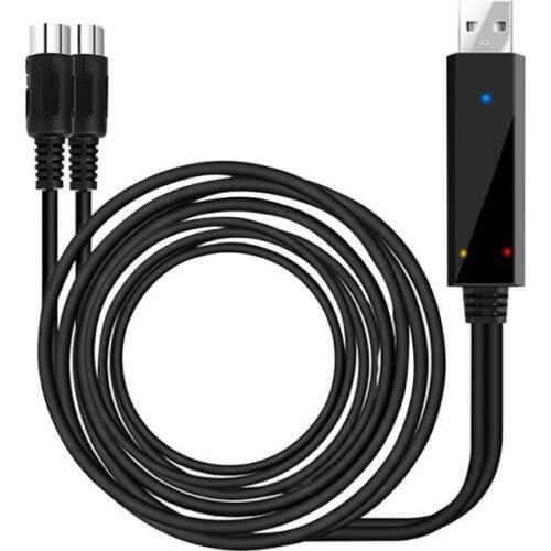 USB MIDI Cable 2m Keyboard Recording Editing Cable Electric Piano Converter Cable USB to Midi