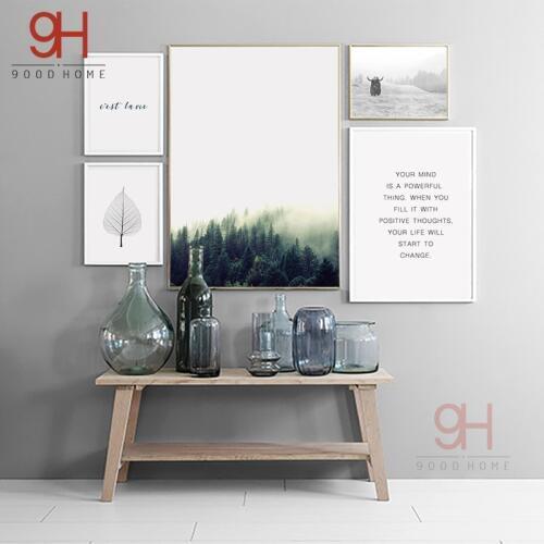 Nordic Landscape Canvas Art Print Painting Poster,Living Room Painting Picture Wall Pictures Canvas Painting Poster Print NOR13