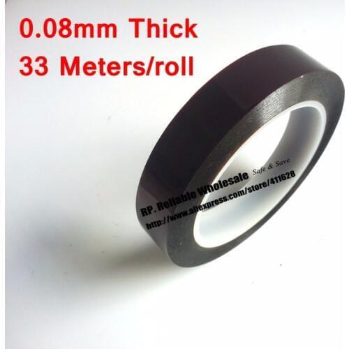 0.08mm thick 125mm*33M Length, High Temperature Resist Polyimide Film tape fit for Relays, Transformers