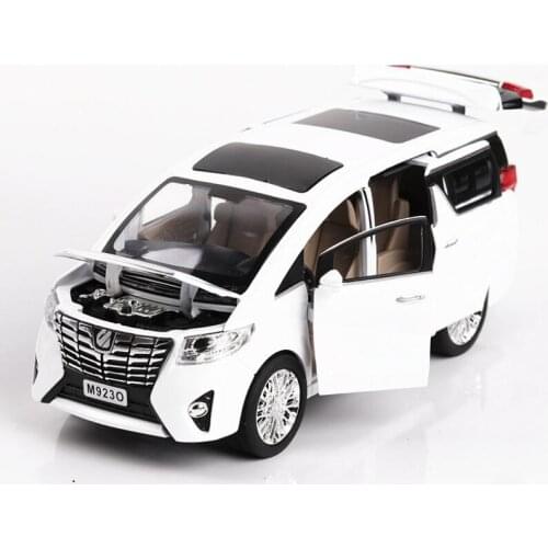 Car Model 1:24 Toyota Alphard MPV Alloy Car Sound Light Mona Lisa Style Hong Kong Movie Car Collection Car Gifts For Boy
