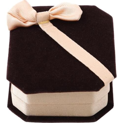 Fashion Bowknot Velvet Jewelry Sets Box Bracelet Pendant Necklace Earrings Ring Boxes Packaging Display Jewelry Gift Box