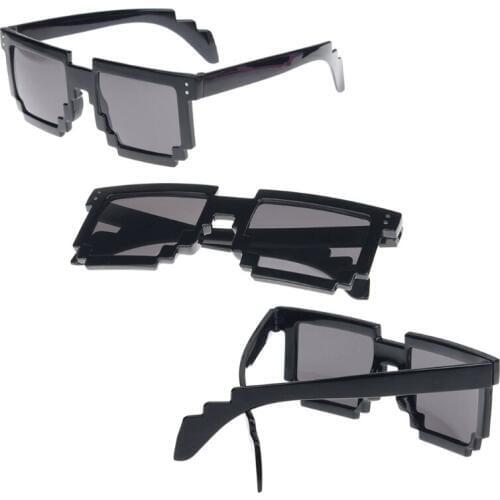 2020 New Unisex Retro Trendy Square Sunglasses Pixel Glasses Pixelated Style 9 Colors