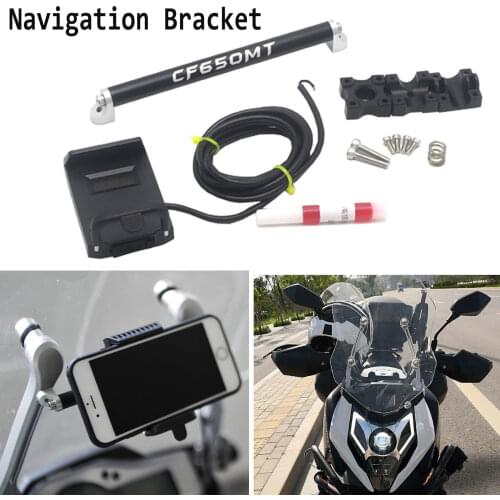 NEW 2018 USB Motorcycle GPS Navigation Bracket Shockproof Aluminum Alloy FOR CF MOTO 650MT 650 MT MT650 CF650MT USB