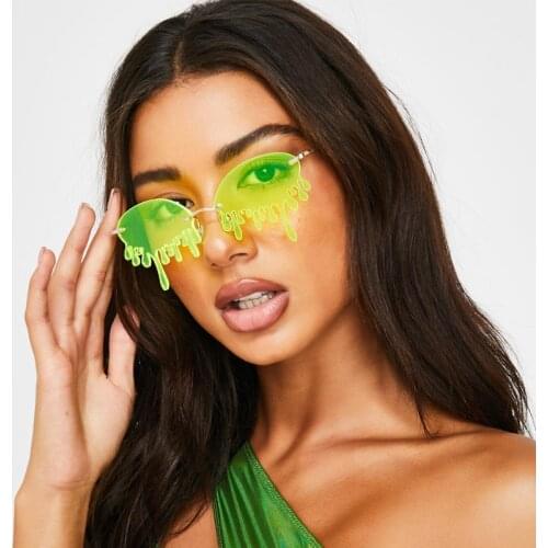 Fashion Rimless irregular Sunglasses Women Sun Shades Alloy Eyeglasses Female Trend Brand Design Sunglasses UV400 gafas de sol